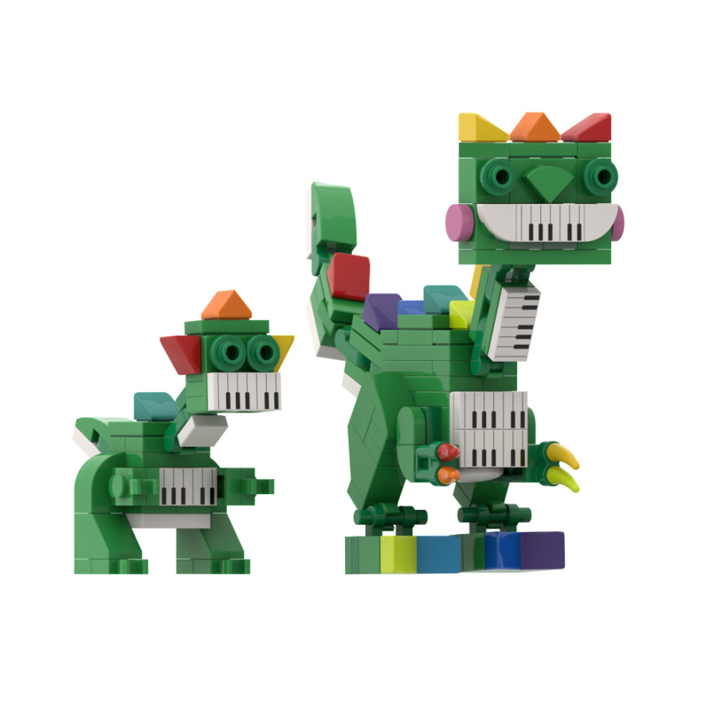 Poppy Playtime 4 Pianosaurus Building Blocks Smiling Critters Building Blocks Toys 2Pcs