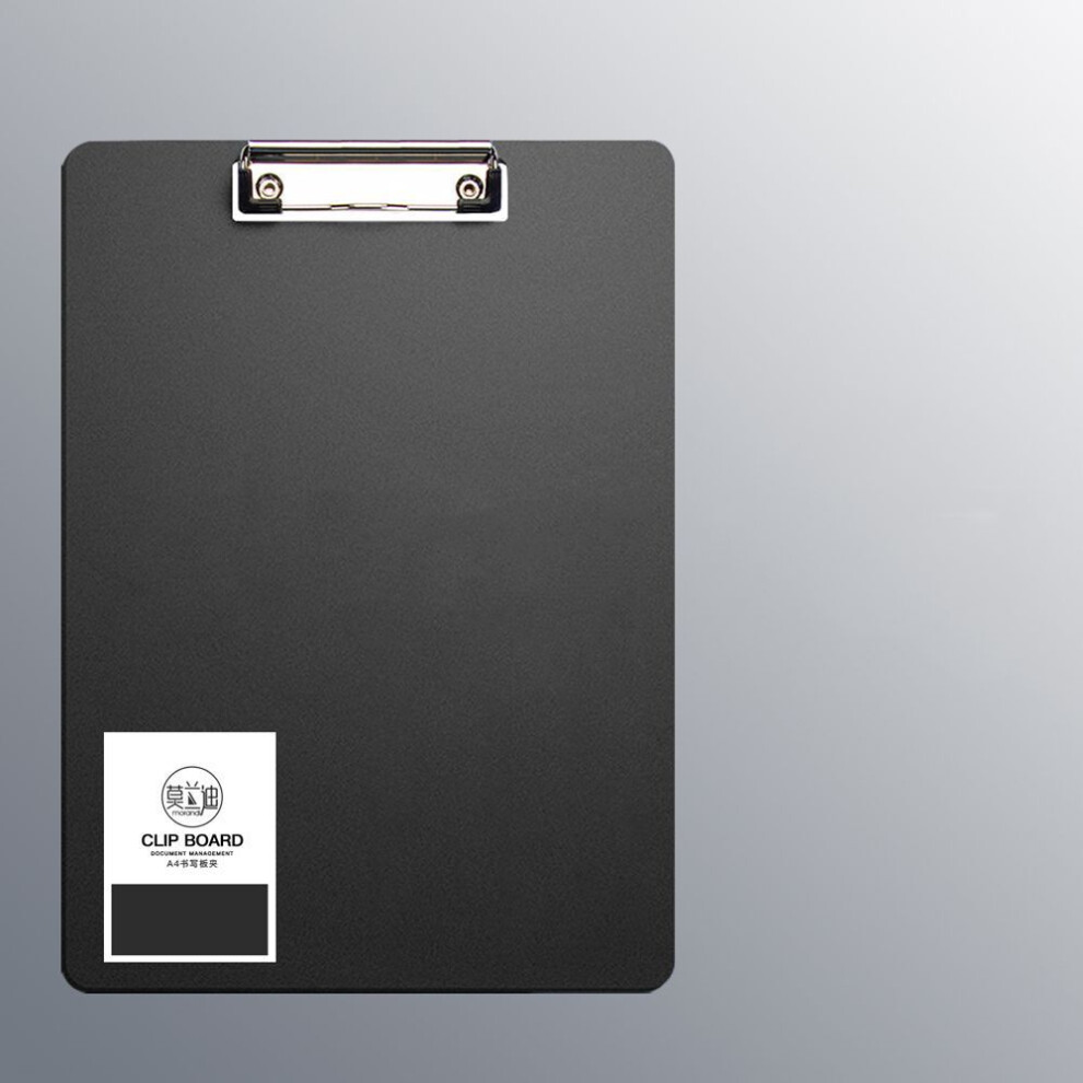 (black-A4) Office Stationery Supplies Clip Board Writing Pad Splint Memo Clip Plastic Clipboard File Folder