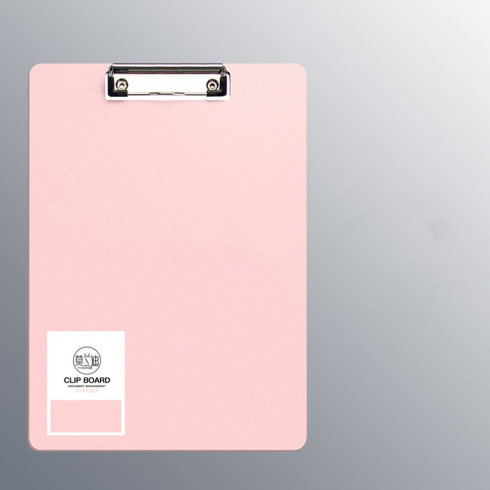 (pink-A5) Office Stationery Supplies Clip Board Writing Pad Splint Memo Clip Plastic Clipboard File Folder