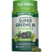 Verdad de la Naturaleza, Alimento Supremo, Super Algas 10, Manzana Verde Natural, 60 Gominolas Vegetarianas