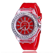 (red) 2023 Colorful LED Luminous Quartz Watch for Men & Women