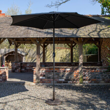 2.7m Havana Garden Patio Parasol with Crank Handle in Black