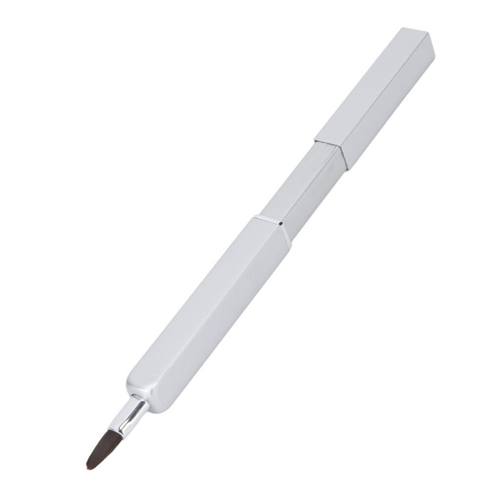 Portable Retractable Lip Makeup Brush Lipstick Lip Gloss Brush Applicator Makeup Toolsilver