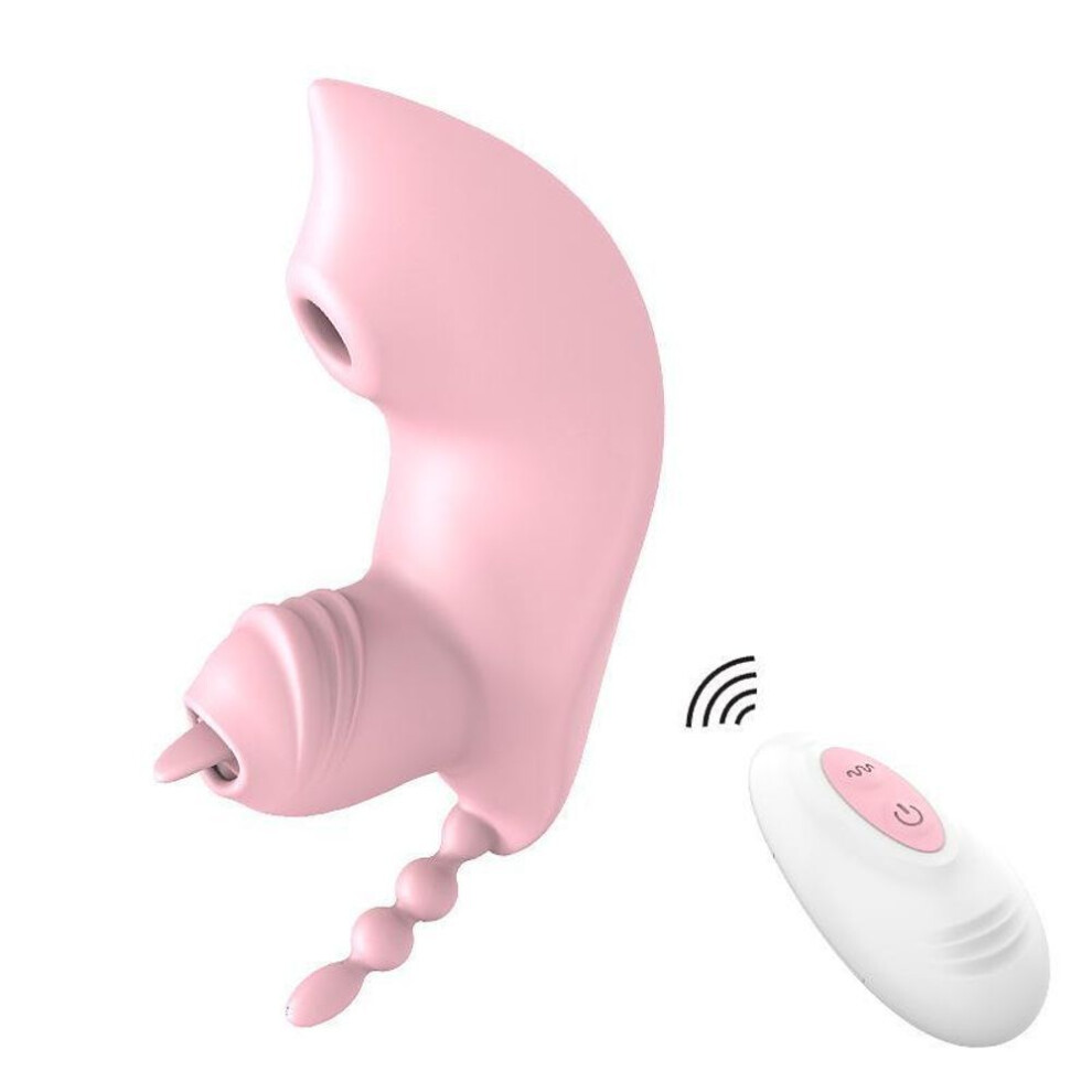 (pink, 2nd generation) Omina Women's Wireless Remote Vibrating Tongue Licking And Sucking Egg Toy