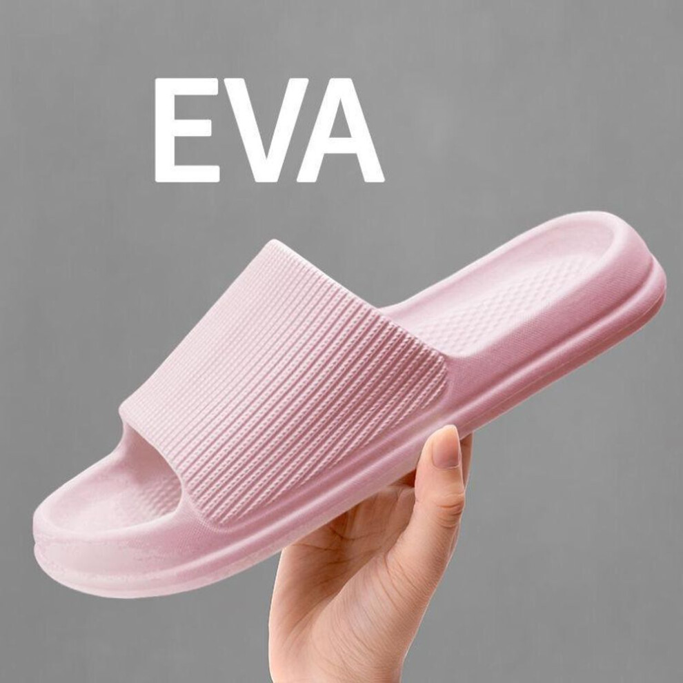(pink, 38-39) Slippers Couple Slippers Men And Women Slippers Summer Sandals And Slippers Fashion Casual Thick Bottom Beach Bathroom Slippers