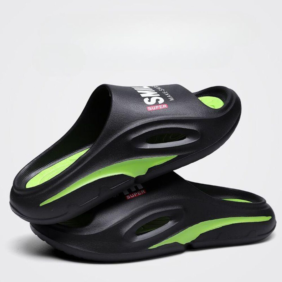 (black, 42-43) Summer Men's Slippers Home Slippers Outdoor Flip Flops Beach Shoes