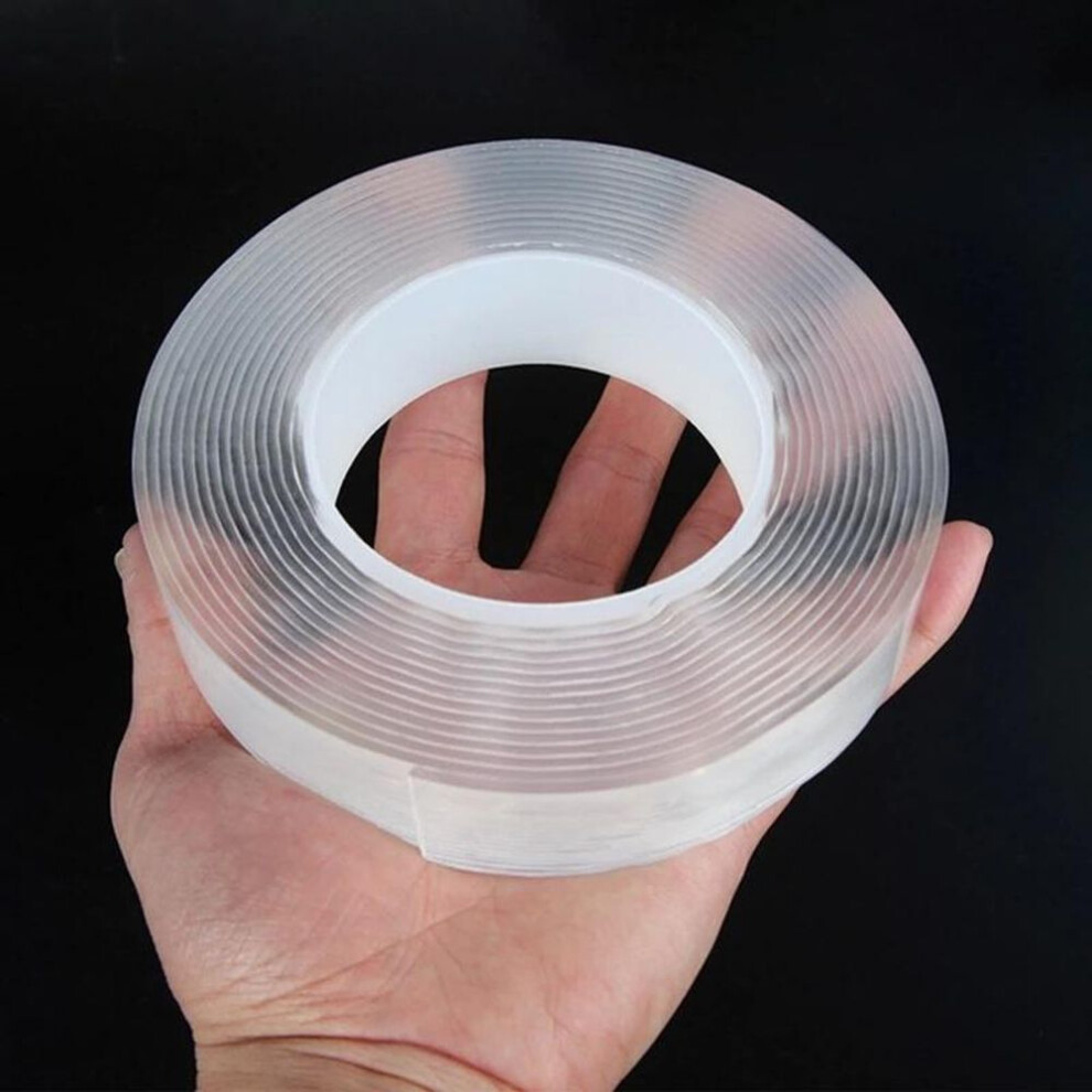 (transparent, 5M*20mm) Power Tape Super Strong Double Sided Tape Extra Strong Adhesive Non-slip Tape Waterproof Transparent Tape For Kitchen Bathroom