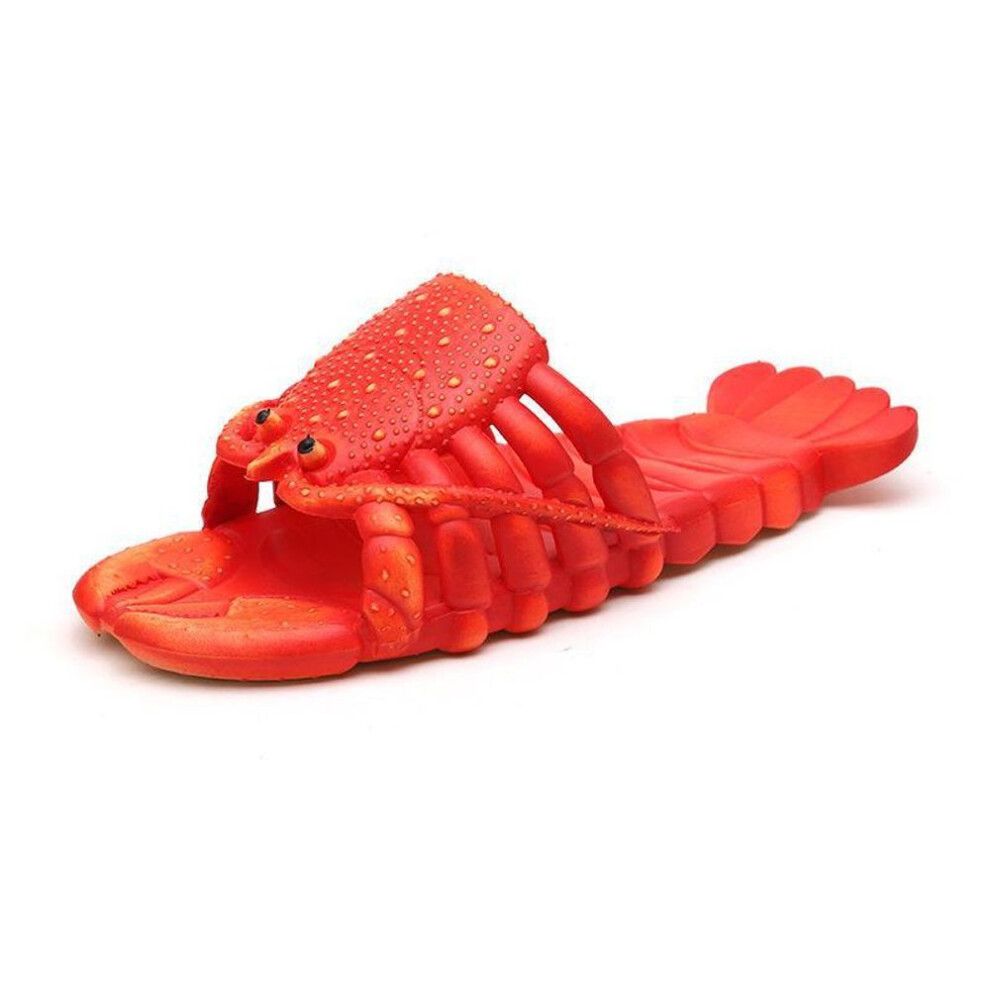(red, 28/29 yards) Summer Cartoon Lobster Sandals: Family & Couple Slippers For Adults And Kids - Fun Crayfish Beach Wear
