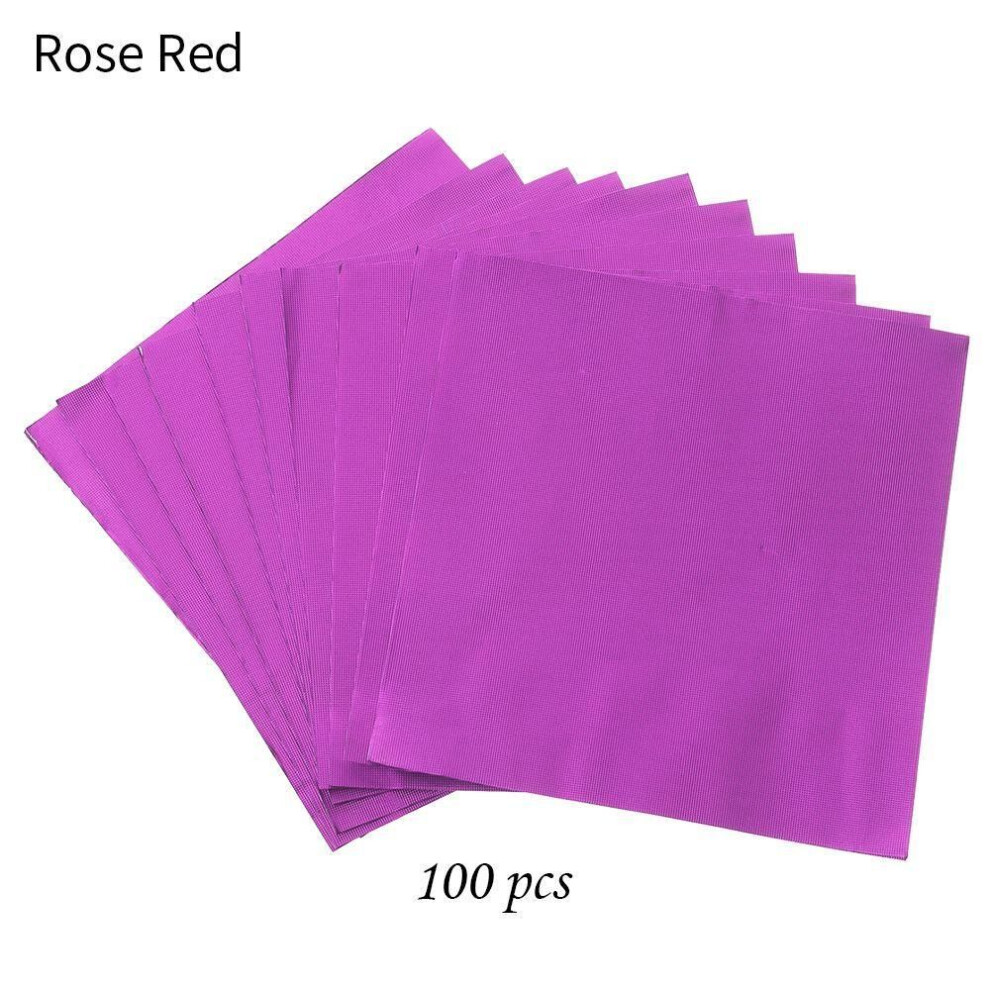 (rose red) Decoration Gilded Wedding Party Supplies Aluminum Foil Candy Chocolate Package Paper Wrapping Paper