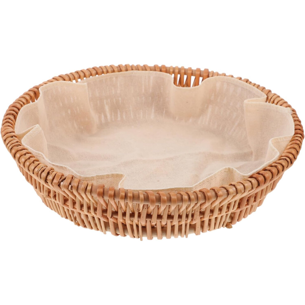 Cesta Tejida Para Pan, De RatáN, Para Almacenamiento, De Escritorio, Para Servir, Decorativa-image