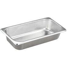 Caja para almacenar mantequilla (26,5 x 16,5 x 6,5 cm), de acero inoxidable, con tapa plateada.