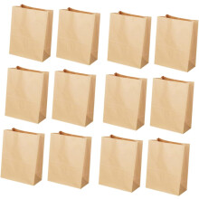 50 bolsas de papel kraft marrón para almacenar alimentos y llevar.