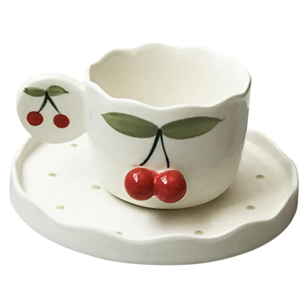 Juego De Taza Y Platillo De Café, Tazas Esmaltadas, Hermosa Taza De Desayuno-image