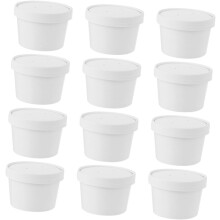 Tarrinas de helado (paquete de 20) Vasos de papel con tapas para cenas familiares, almuerzos y refrigerios