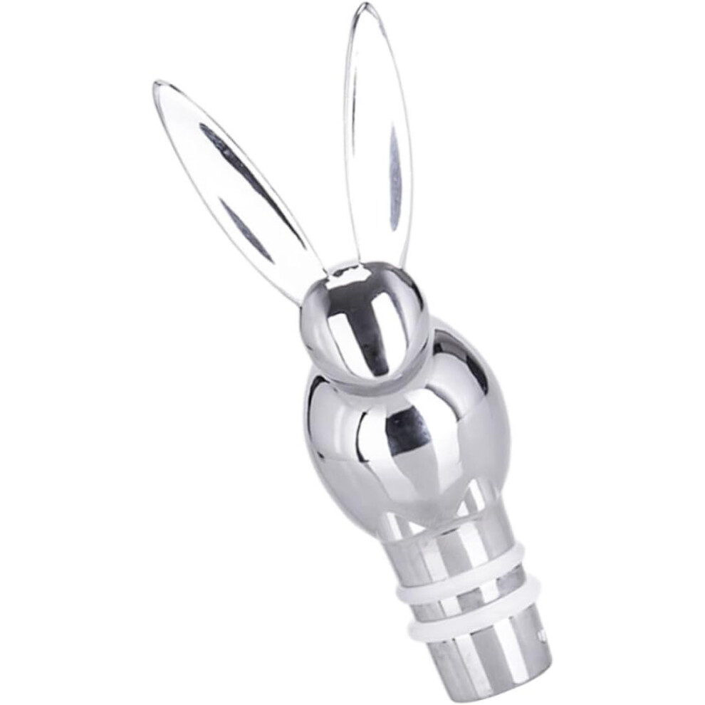 TapóN De Botella De Vino Tinto Con Forma De Cabeza De Conejo, AleacióN De Zinc, Resistente, A Prueba De Fugas, DecoracióN De Pascua.-image