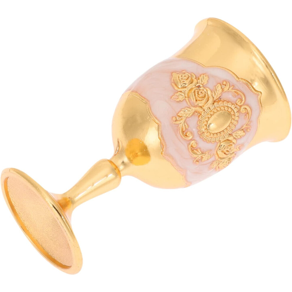 Copa De Vino De Metal Con Estampado Vintage En Relieve Para Banquete De Bodas.-image