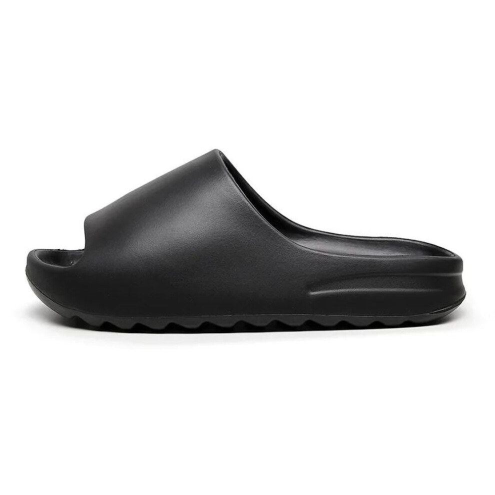 (black, 38-39) Cute High Eva Soft Thick Soled Slippers Women's Summer Fashion Wear Slippers Home Home Sandals Men's Beach Shoes
