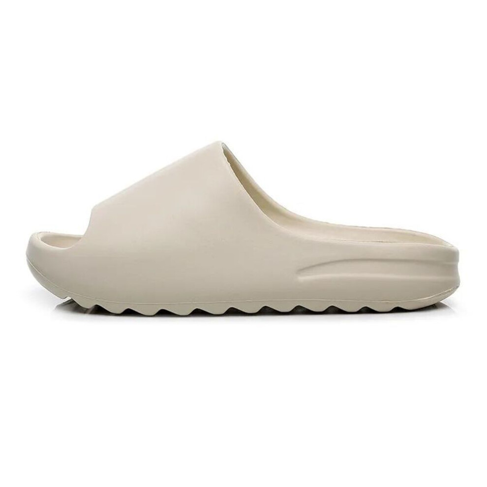 (beige, 40-41) Cute High Eva Soft Thick Soled Slippers Women's Summer Fashion Wear Slippers Home Home Sandals Men's Beach Shoes
