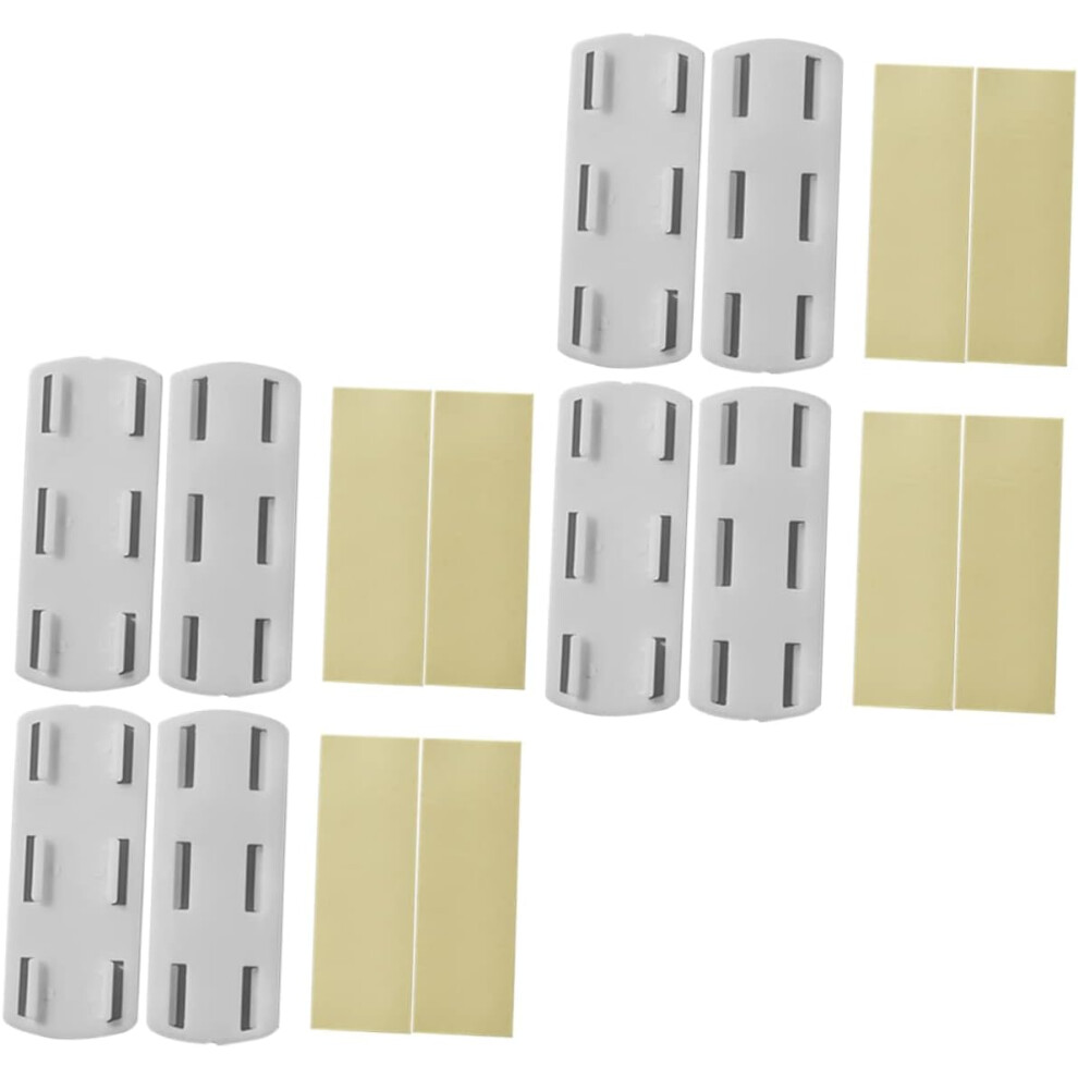 Organizador De Cables Para Pared, Soporte Para Enchufes De AlimentacióN, Soporte De Almacenamiento De Pared, Ganchos Blancos Sin Rastro-image