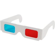 20 gafas con marco de papel para cine, cine, teatro, anaglifo, color blanco