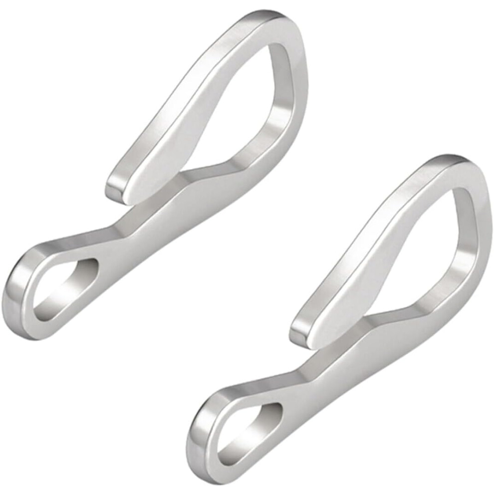 Paquete De 2 Llaveros De Metal Con Hebilla Colgante Para Acampar, Senderismo, Viajes, Clip De LiberacióN RáPida De Acero Inoxidable.-image
