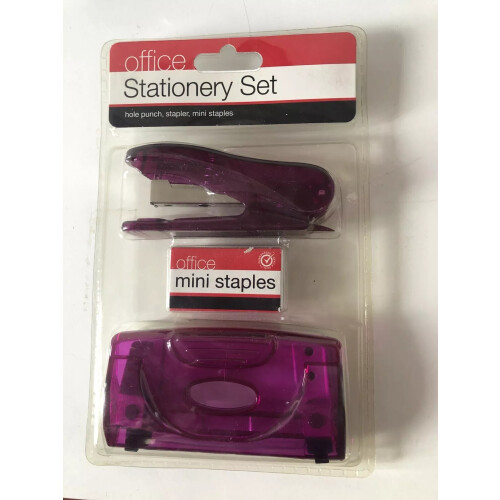 STAPLER AND HOLE PUNCH SET OFFICE HOME ALL IN ONE