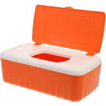 Dispensador de toallitas húmedas compacto, contenedor de toallitas rellenables, para usar con una sola mano, ideal para viajes.