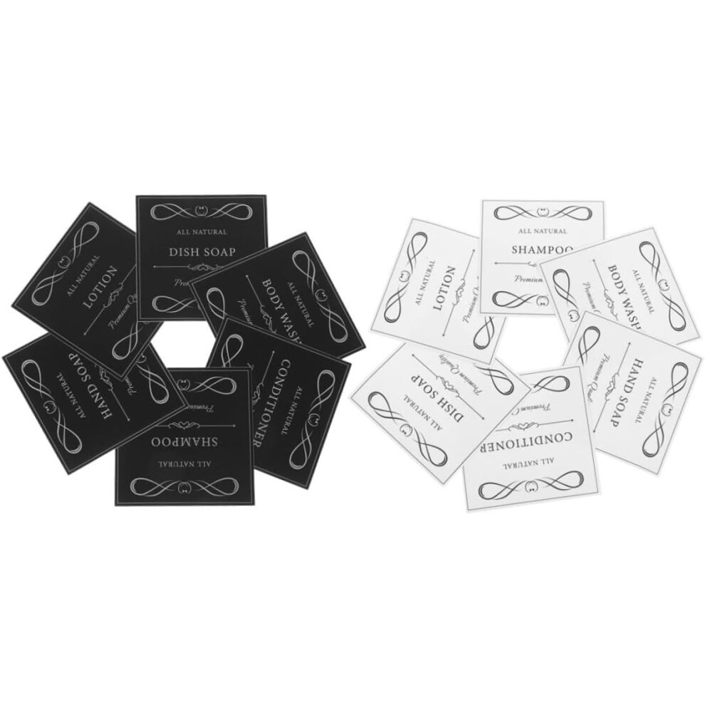 12 Etiquetas Para Botellas De BañO, Etiquetas ExtraíBles Para LavanderíA, Contenedores Y Almacenamiento.-image