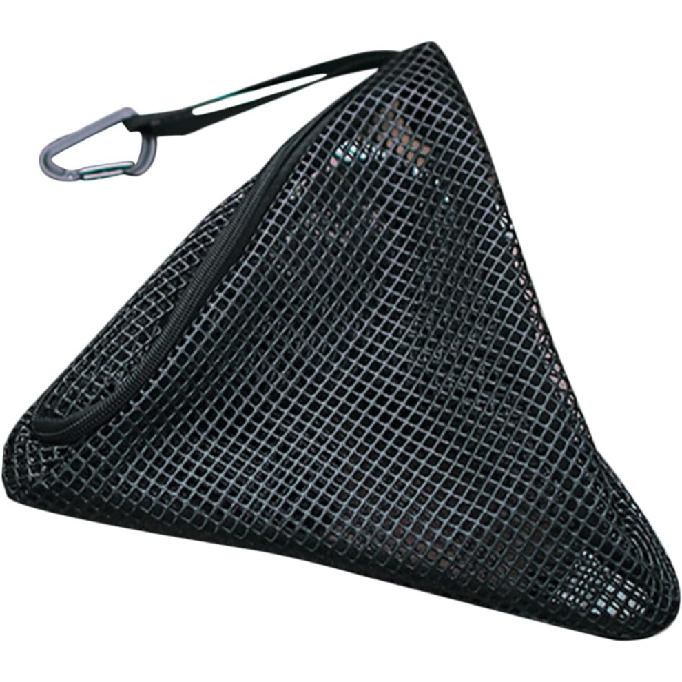 Bolsa De Almacenamiento De Malla De Pvc Para Exteriores, Organizador Triangular Colgante Negro-image