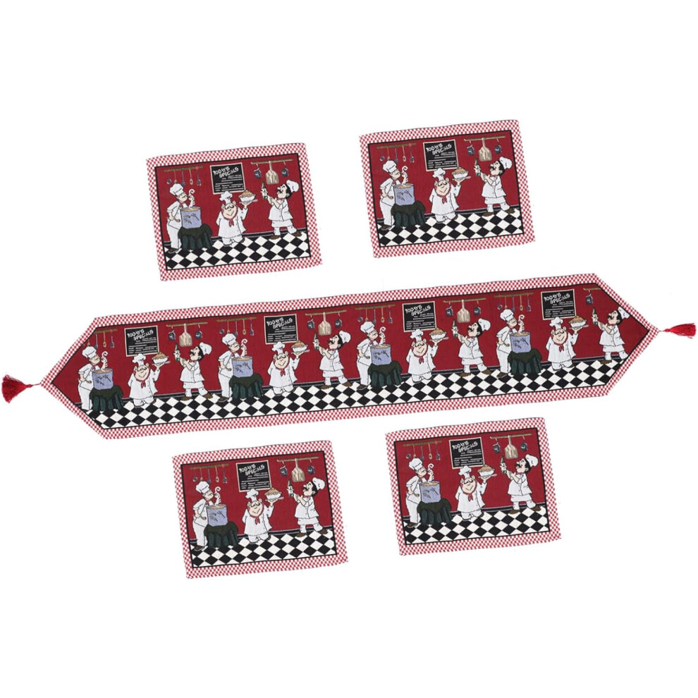 5 Manteles Decorativos De Estilo Retro Para Interiores, Manteles Individuales Para DecoracióN Del Hogar, Manteles Individuales Para Mesa.-image