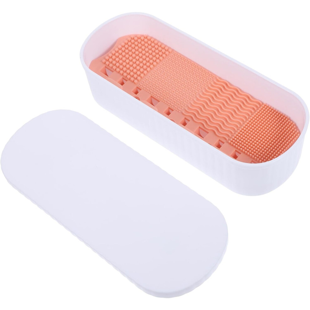 Caja De Almacenamiento Para Brochas De Maquillaje, Color Blanco, De Polipropileno.-image