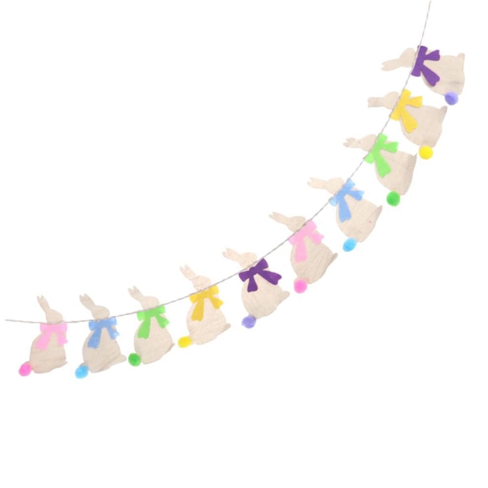 AñAde Encanto A Tu Pancarta De Pascua De 2,9 M Con Lazo De Arpillera Colorida-image