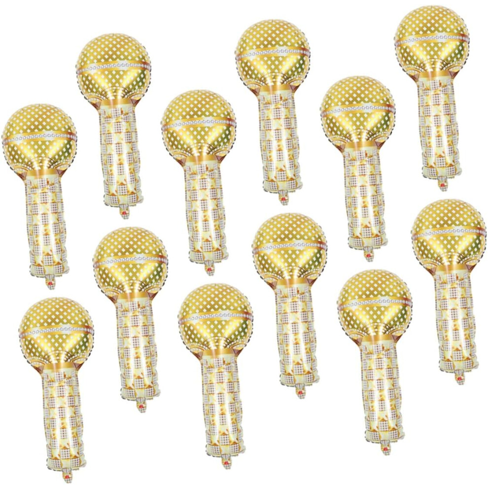 Globos Inflables Con Forma De MicróFono, Fondo De Los 90, DecoracióN Retro Para Fiesta, UtileríA Para Fotos, 12 Piezas-image