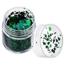 Lentejuelas con purpurina para decoración de uñas, 2 botellas de purpurina fina mixta