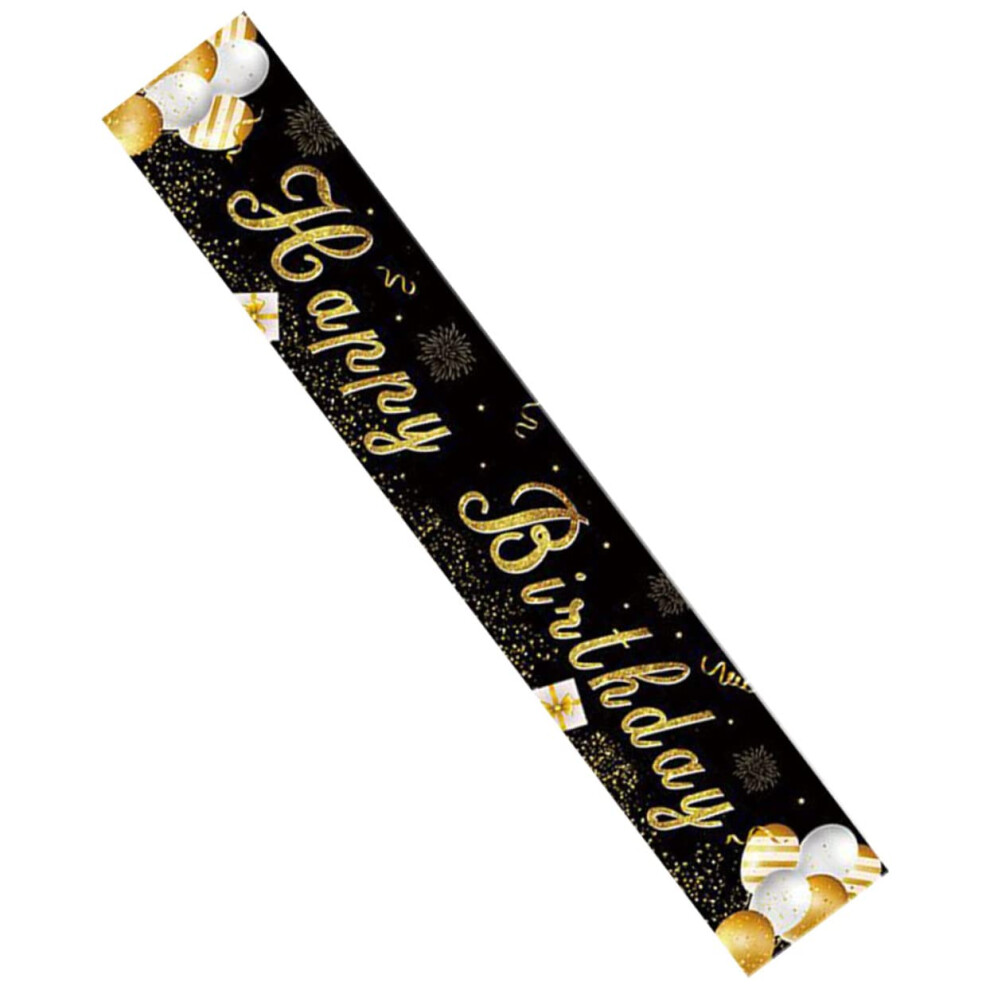 Feliz CumpleañOs Jingle DecoracióN Al Aire Libre Fondo De CumpleañOs Banderines De CumpleañOs Elegante Negro-image