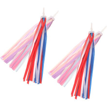 Borlas de scooter para niñas, paquete de 4 serpentinas para manillar de bicicleta, elegante decoración para bicicletas, fácil de decorar.