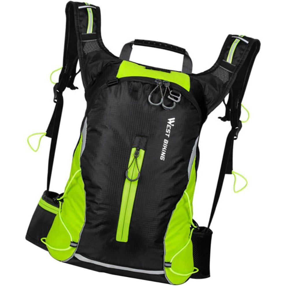 Mochila Sencilla De 16 L Para Hombre, Ligera, Impermeable, De Nailon, Para Ciclismo Nocturno, Con Correas Reflectantes.-image
