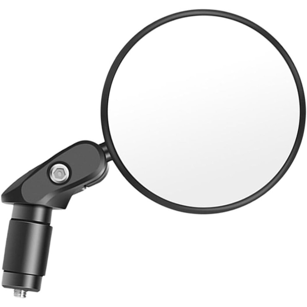 Espejo Retrovisor Para Manillar De Bicicleta, Redondo, FáCil De Instalar, Color Negro-image