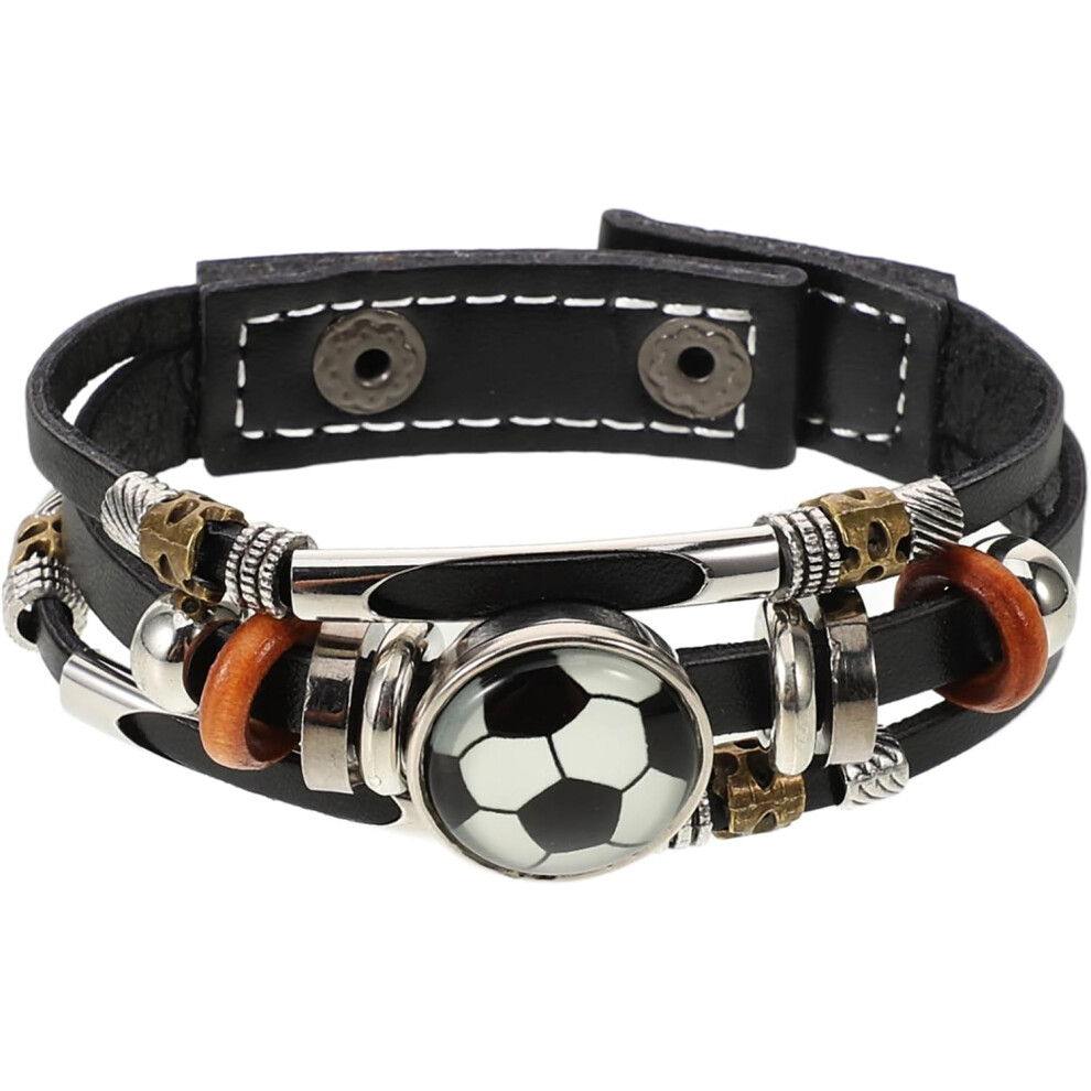 Pulsera De FúTbol, Pulseras De La Amistad, Accesorios Para Aficionados Al FúTbol, Brazalete, Pulsera Punk, Pulseras De Cuentas-image