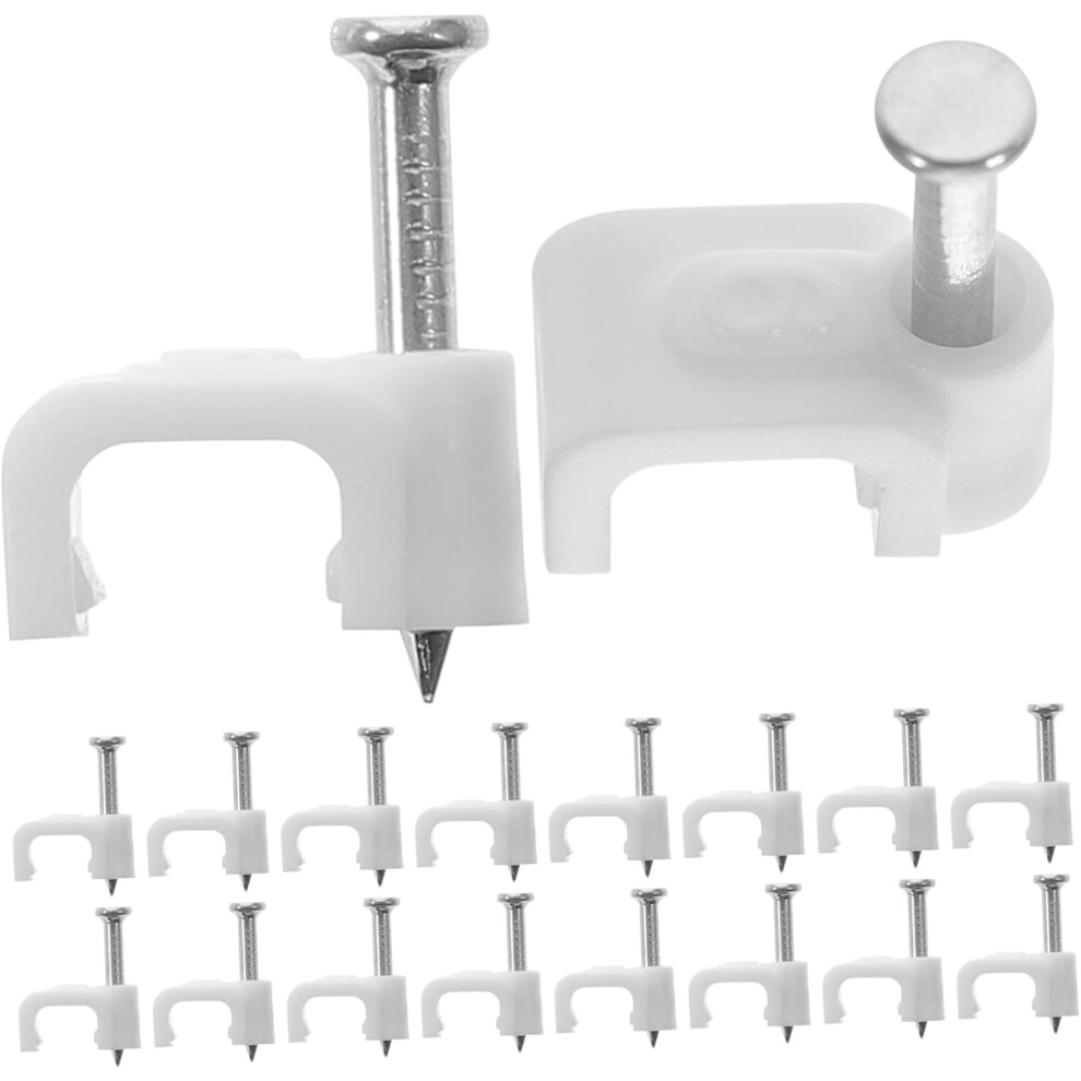 500 Grapas Autoadhesivas Para Cables De Pared, Ideales Para Cables De ExtensióN.-image