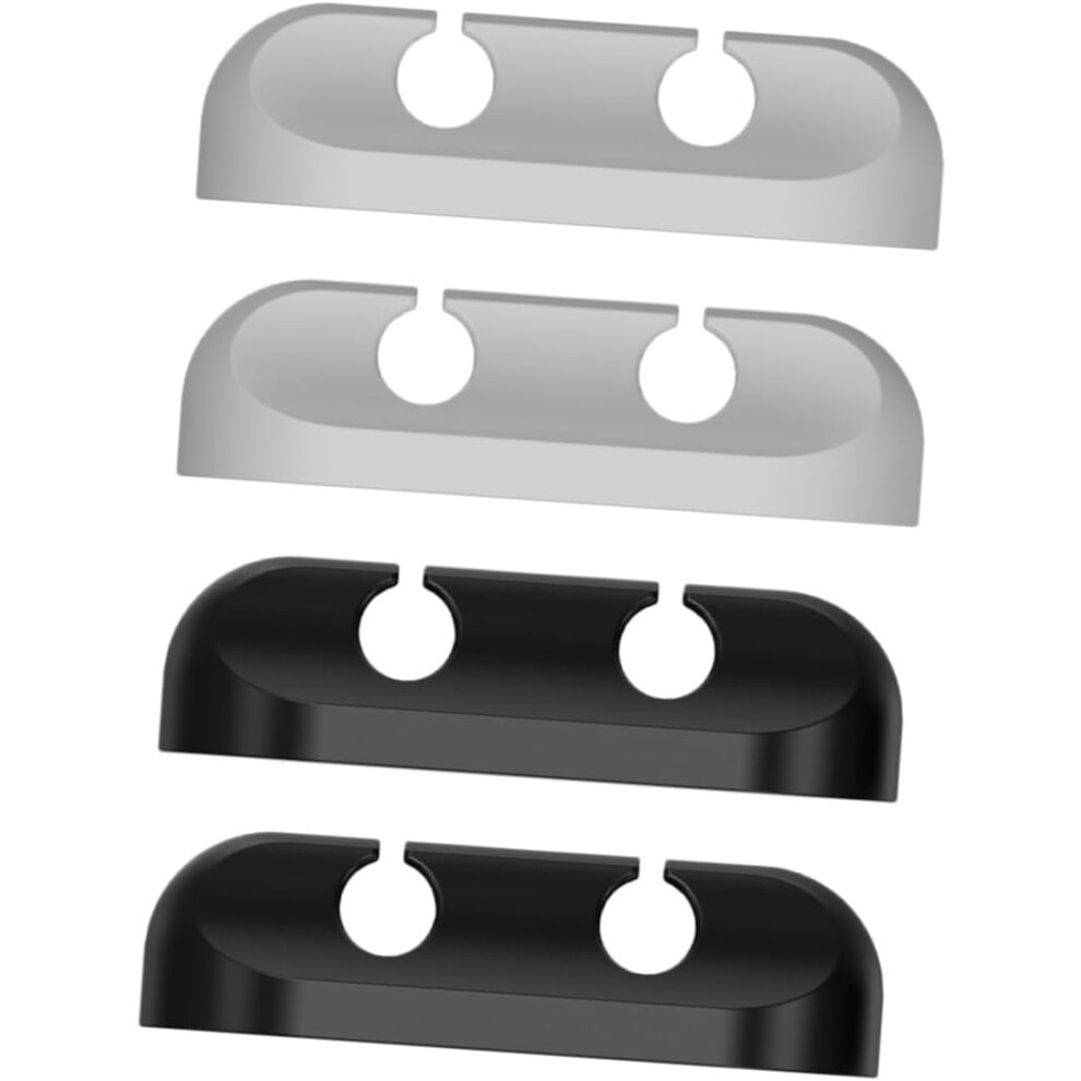 Mini Organizadores De Cables Autoadhesivos De Silicona Para Auriculares Y Cables De Carga, Color Negro.-image