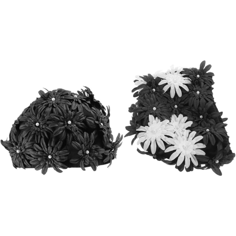 2 Gorros De BañO Para Mujer Con DiseñO Floral, Gorro De BañO Para Adultos.-image