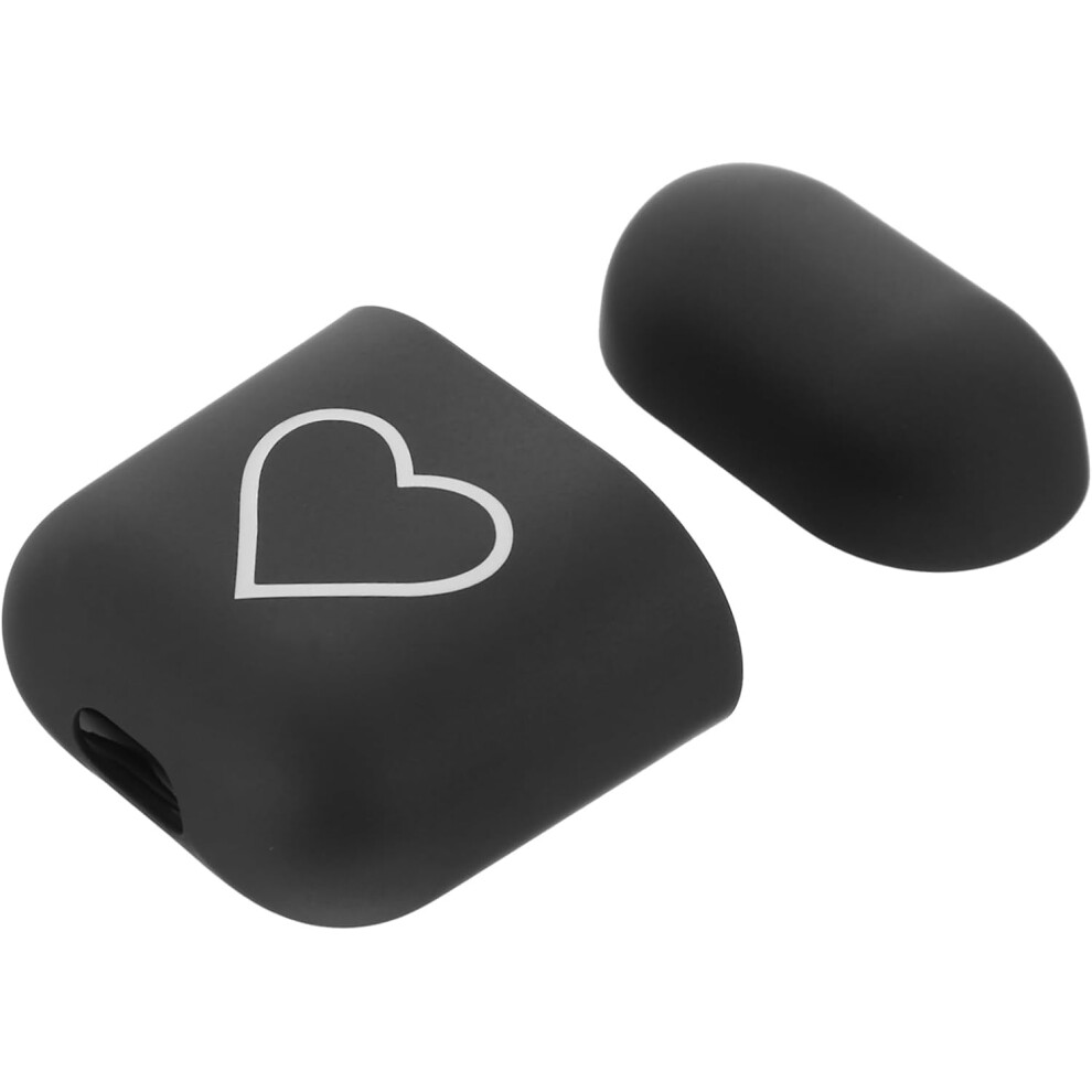 Funda Protectora De Tpu Con DiseñO De CorazóN Para Auriculares InaláMbricos Compatible Con Airpods 1 Y 2-image