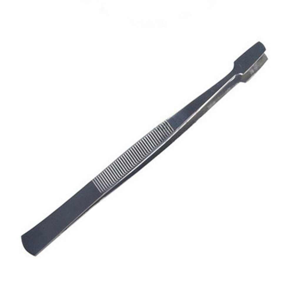 Stamp Tweezers Philately Stamp Collecting Tools Stainless Steel Flat Paddle End Style Anti-slip Tweezers For Stamps