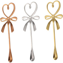 3 cucharas creativas para servir café, mezclar y remover, elegantes utensilios para postres y bebidas.