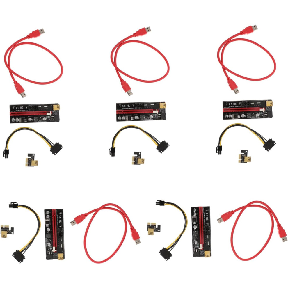Fuente De AlimentacióN Independiente, Adaptador De Gpu Para Host Pci Riser De 6 Pines, Kit Pci Riser Para Una FáCil InstalacióN-image
