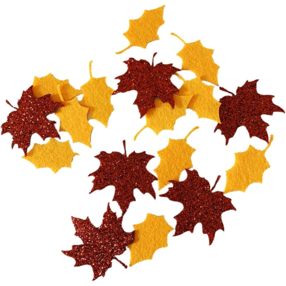 Confeti De AccióN De Gracias De Colores Vibrantes, Hojas De Arce No Tejidas, Decoraciones Para Fiestas, Bodas Y Festividades.-image