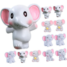 36 figuras de elefante en miniatura para decoración de jardín, estatua de resina, escultura de elefante.