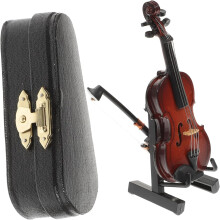 1 juego de modelo de violín, decoración en miniatura, violín, instrumento en miniatura, decoración, modelo de instrumento musical