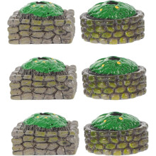 Mini estatua de parterre cuadrada con base plana estable, mesa de arena, decoración de parterres, manualidades DIY